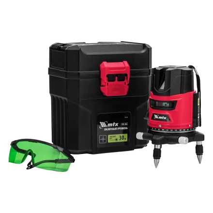Лазерный уровень MTX CRX-30G, 30 м, зеленый луч, батарейки, резьба 5/8" 35032 купить в Нижневартовске