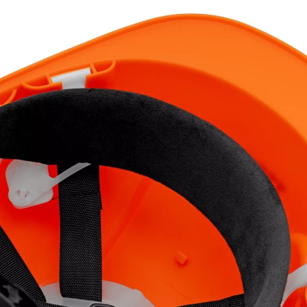 Каска защитная ударопрочная Denzel 89206, ABS/PC, плавная регулировка, модель «Форвард» (К-05),оранж. купить в Нижневартовске