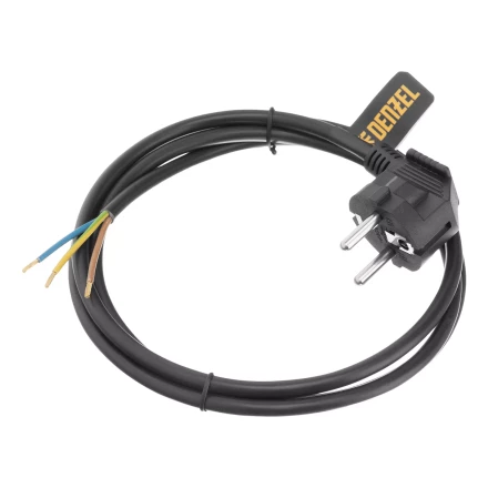 Шнур сетевой Denzel Energy Series, ПВС, 1,5 м, 3 x 1 мм, с неразборной вилкой, черный, 3 м, 37663 купить в Нижневартовске