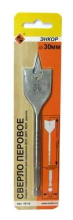 Сверло для дерева 30Х152 мм перовое Энкор 19114 купить в Нижневартовске