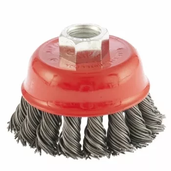 Щетка для УШМ, 65 мм, М14, &quot;чашка&quot;, крученая металлическая проволока  MATRIX 74620 купить в Нижневартовске