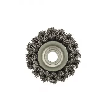 Щетка для УШМ, 65 мм, М14, &quot;чашка&quot;, крученая металлическая проволока  MATRIX 74620 купить в Нижневартовске