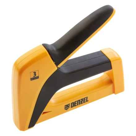 Степлер мебельный, пластиковый корпус, тип скобы: 13, 53, 300, 6-14 мм, Denzel 40210 купить в Нижневартовске