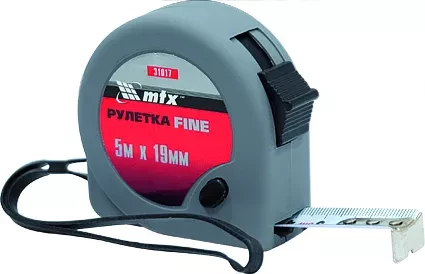 Рулетка Fine 5 м х 19 мм пластиковый корпус  MATRIX 31017 купить в Нижневартовске