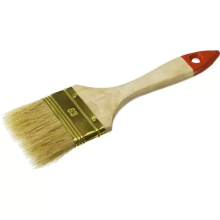 Кисть плоская ЗУБР "УНИВЕРСАЛ-ОПТИМА", светлая щетина, деревянная ручка, 63мм 01099-063_z01 купить в Нижневартовске