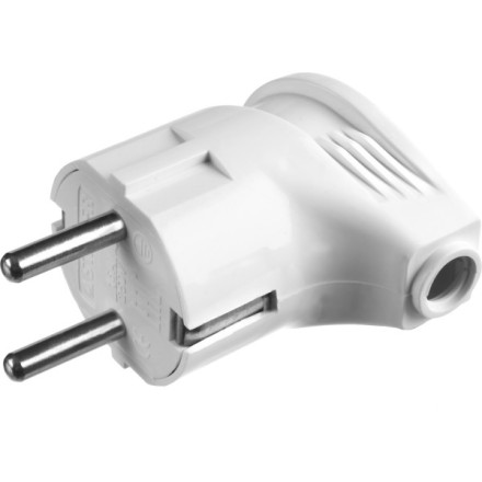 Вилка MAXElectro электрическая, 16А/220В, угловая, с заземлением, белая, STAYER 55161-W купить в Нижневартовске