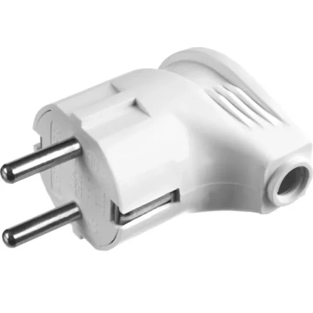 Вилка MAXElectro электрическая, 16А/220В, угловая, с заземлением, белая, STAYER 55161-W купить в Нижневартовске