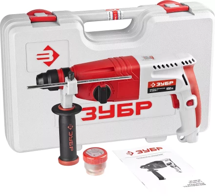 Перфоратор ЗУБР SDS-plus, 2,7 Дж, 0-1000 об/мин, 0-4850 уд/мин, 650Вт, кейс ЗП-650ЭК-1 купить в Нижневартовске
