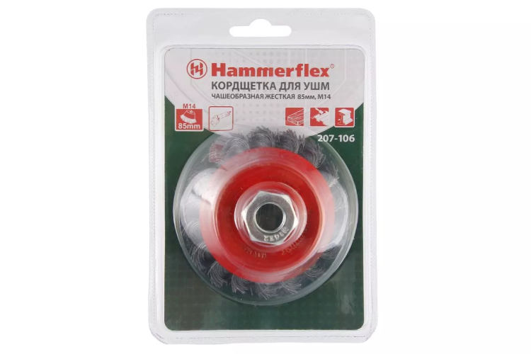 Кордщетка HAMMER чаша 85мм для УШМ витая сталь (207-106) купить в Нижневартовске