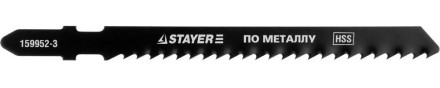 Полотна STAYER &quot;PROFI&quot;, T127D для эл/лобзика, HSS, по мягкому металлу (3-15мм), EU-хвост., шаг 3мм, 75мм, 2шт 159952-3_z01 купить в Нижневартовске
