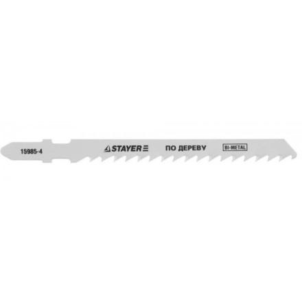 Полотна STAYER &quot;PROFI&quot;, T144DF, для эл/лобзика, Bi-Metall, по дереву, ДВП, ДСП, EU-хвост., шаг 4мм, 74мм, 2шт 15985-4_z01 купить в Нижневартовске