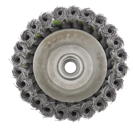 Щетка для УШМ 125 мм М14 "чашка" крученая металлическая проволока СИБРТЕХ 746277 купить в Нижневартовске