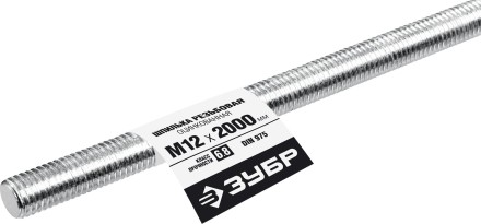 ЗУБР DIN 975, кл. пр. 6.8, М12 x 2000 мм, резьбовая шпилька, 1 шт, Профессионал (30336-12-2) купить в Нижневартовске