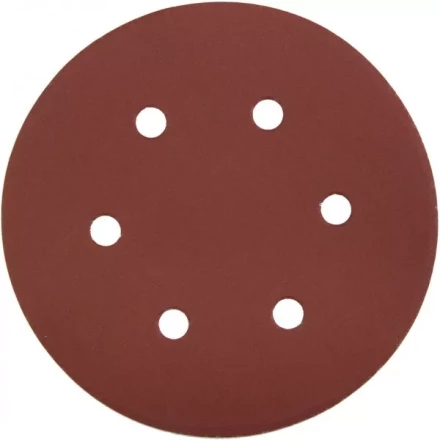 Круг шлифовальный ЗУБР "МАСТЕР" универсальный, из абразивной бумаги на велкро основе, 6 отверстий, Р320, 150мм, 5шт 35566-150-320 купить в Нижневартовске