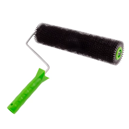 Валик игольчатый для наливных полов с ручкой, острая игла, 300 мм Сибртех 81111 купить в Нижневартовске