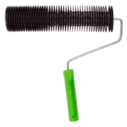 Валик игольчатый для наливных полов с ручкой, острая игла, 300 мм Сибртех 81111 купить в Нижневартовске