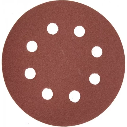 Круг шлифовальный ЗУБР &quot;МАСТЕР&quot; универсальный, из абразивной бумаги на велкро основе, 8 отверстий, Р320, 125мм, 5шт 35562-125-320 купить в Нижневартовске