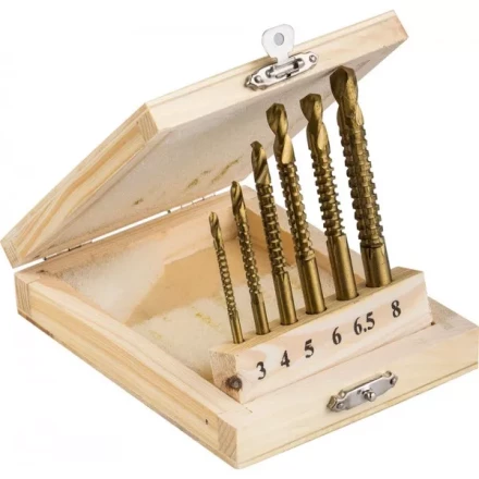 ЗУБР "МАСТЕР". Сверло фрезеровальное по дереву, тонколистному металлу, 6шт, 3-4-5-6-6.5-8 мм 29965-H6 купить в Нижневартовске