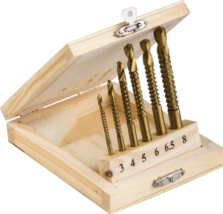 ЗУБР "МАСТЕР". Сверло фрезеровальное по дереву, тонколистному металлу, 6шт, 3-4-5-6-6.5-8 мм 29965-H6 купить в Нижневартовске