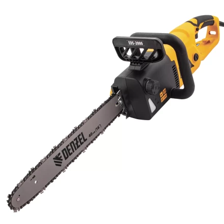 Пила цепная электрическая Denzel EDS-2000, 2 кВт,продольная, шина 40 см, шаг 3/8, паз 1.3 мм, 56 звеньев 95618 купить в Нижневартовске