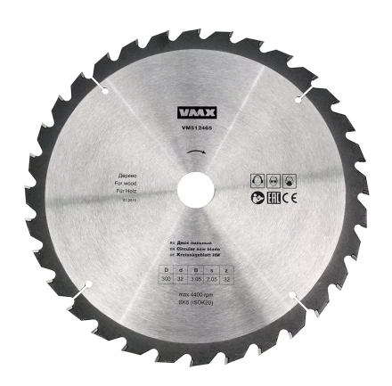 Диск пильный ф300х32 z32 дерево VMX 512465 купить в Нижневартовске