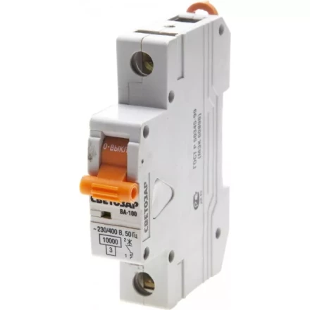 Выключатель автоматический СВЕТОЗАР 1-полюсный, 40 A, "C", откл. сп. 10 кА, 230 / 400 В SV-49071-40-C купить в Нижневартовске