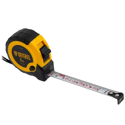 Рулетка Denzel 3м х 13мм, двухкомп. корпус, кнопка-пауза, 31540 купить в Нижневартовске