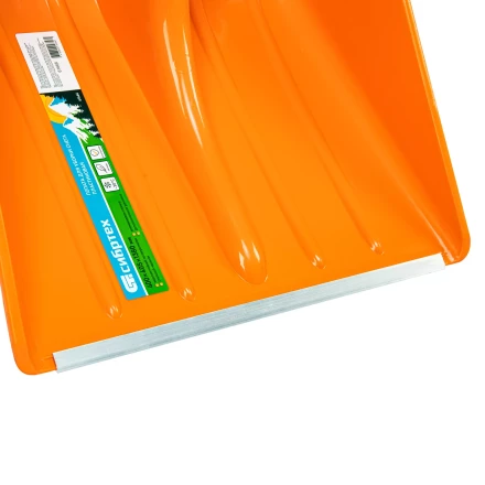 Лопата для уборки снега пластиковая Сибртех, 400х405х1380 мм, стальной черенок, усиленная 61666 купить в Нижневартовске