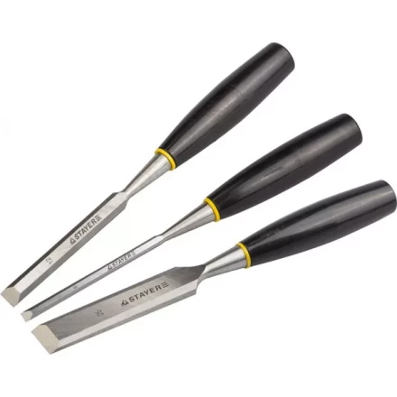 Набор стамесок с пластмассовой ручкой, 6/12/25мм, 3шт, STAYER 1820-H3 купить в Нижневартовске