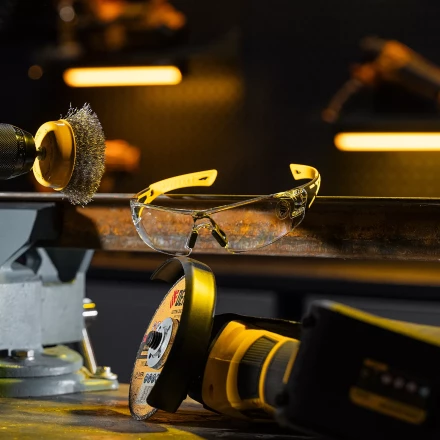 Очки защитные открытые Denzel 89191, поликарбонатные, прозрачная линза, 2х комп.дужки купить в Нижневартовске