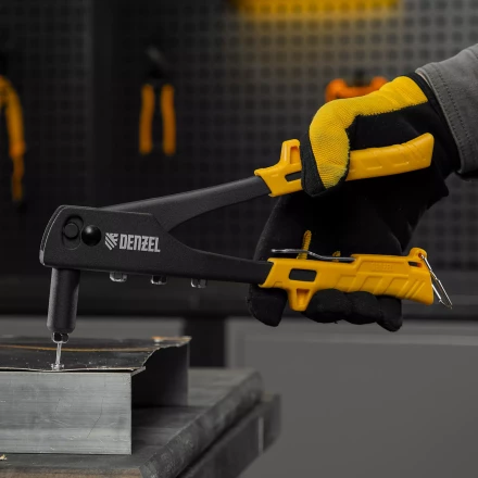 Заклепочник ручной Denzel, 255 мм, заклепки 2,4-3,2-4,0-4,8 мм, 40440 купить в Нижневартовске