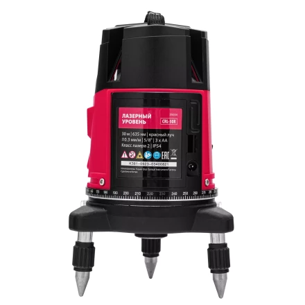 Лазерный уровень MTX CRL-30R, 30 м, красный луч, батарейки, резьба 5/8" 35034 купить в Нижневартовске