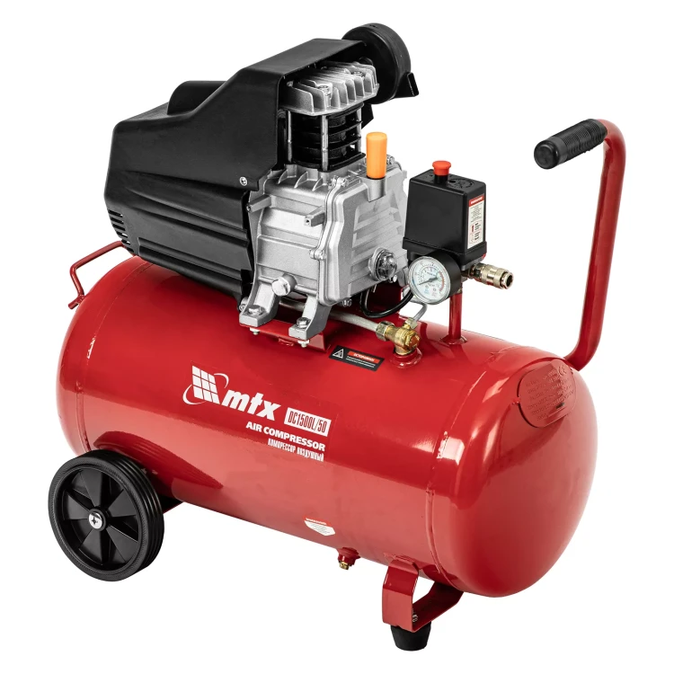 Компрессор воздушный MTX DC1500L/50, 1,5 кВт, 50 л, 210 л/мин 58018 купить в Нижневартовске