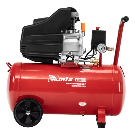 Компрессор воздушный MTX DC1500L/50, 1,5 кВт, 50 л, 210 л/мин 58018 купить в Нижневартовске
