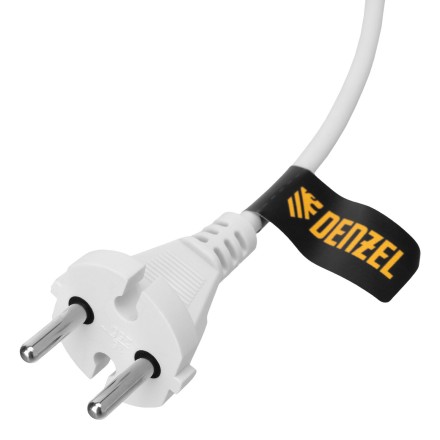 Шнур сетевой Denzel Energy Series, ПВС, 3 м, 2 x 1 мм, с неразборной вилкой, белый, 3 м, 37664 купить в Нижневартовске