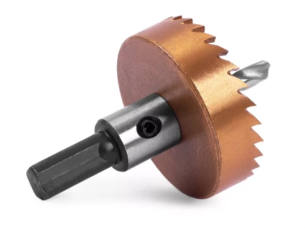 HSS-TiN коронка MESSER 50мм с центр. сверлом и толкающей пружиной для  лист. материала  до 2 мм ц/х купить в Нижневартовске