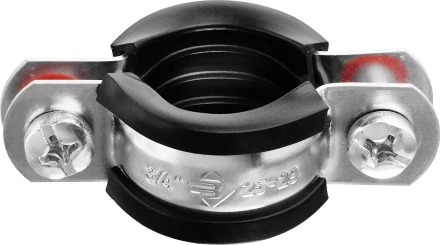 Хомут трубный с гайкой, оцинкованный, 3/4", 9шт, ЗУБР Мастер 37850-25-29 37850-25-29 купить в Нижневартовске