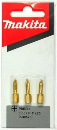 Биты Makita PH1 25мм 3шт, алмазные (P-38576) купить в Нижневартовске
