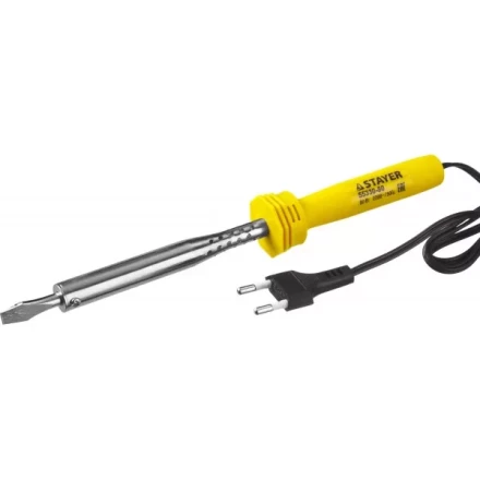 Паяльник STAYER "STANDARD" с пластмассовой рукояткой и долговечным жалом, 80 Вт, клин 55330-80 купить в Нижневартовске