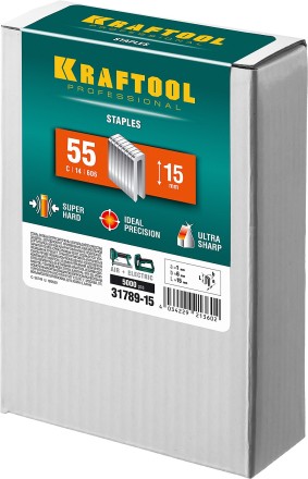 Скобы тип 18GA (55 / 90 / C) 5000 шт 31789-15 купить в Нижневартовске