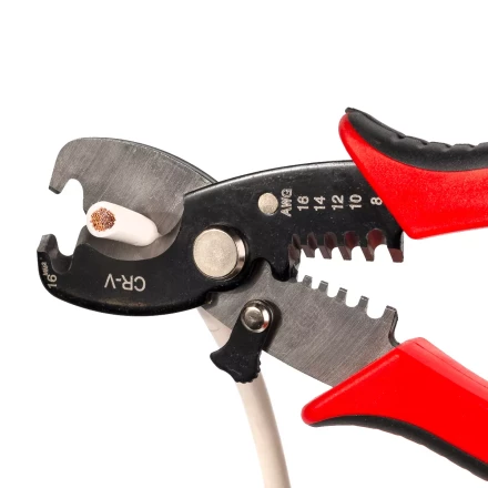 Ножницы для резки проводов КВТ MC-07 до 15 мм с функцией зачистки изоляции (86619) купить в Нижневартовске