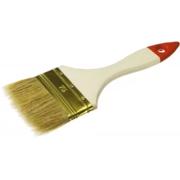Кисть плоская ЗУБР "УНИВЕРСАЛ-ОПТИМА", светлая щетина, деревянная ручка, 75мм 01099-075_z01