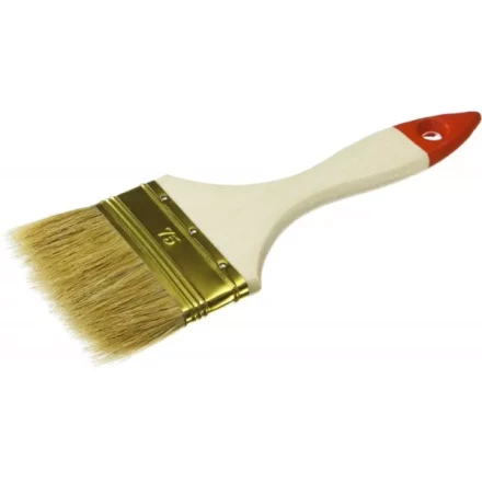 Кисть плоская ЗУБР "УНИВЕРСАЛ-ОПТИМА", светлая щетина, деревянная ручка, 75мм 01099-075_z01 купить в Нижневартовске