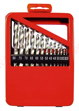 Набор сверл по металлу 1-10 мм (через 0,5 мм) HSS 19 шт. метал. коробка цил. хвостовик  MATRIX 72388 купить в Нижневартовске