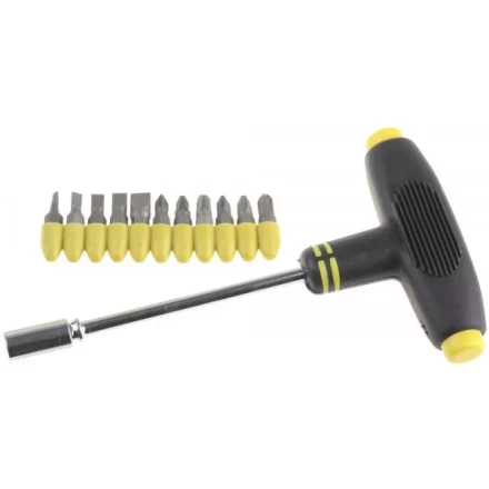 Набор STAYER Отвертка с Т-образной резиновой ручкой с битами, 12 предметов 2541-H6 купить в Нижневартовске