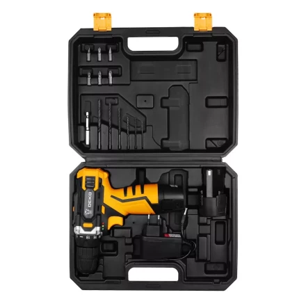 Дрель аккумуляторная DEKO DKCD12FU-Li SET3, 063-4173, в кейсе + оснастка 13 шт купить в Нижневартовске
