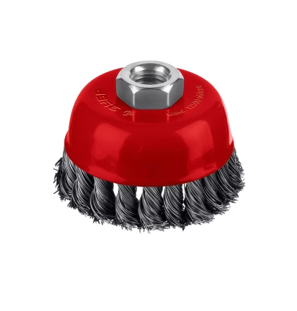 ЗУБР 75хМ14 щетка чашечная для УШМ, жгутированная стальная проволока 0.5 мм, посад. М14 (35172-075) купить в Нижневартовске