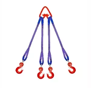 Строп текстильный четырехветвевой 4СТ 1.25 т L=1 м  SF6 30 мм Звено РТ-3. вшитый кч din 0.75 купить в Нижневартовске