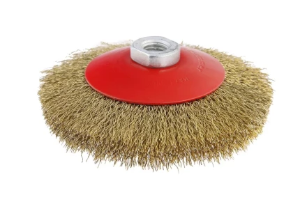 Кордщетка HAMMER тарелка 125мм для УШМ гофрированная латунированная сталь (207-108) купить в Нижневартовске