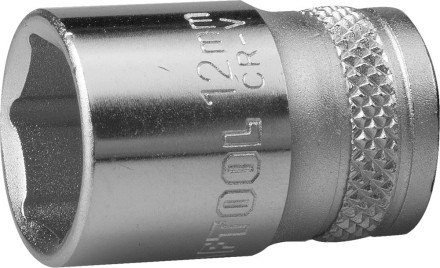 Торцовая головка KRAFTOOL &quot;INDUSTRIE QUALITAT&quot;, Cr-V, FLANK, хромосатинированная, 1/4&quot;, 12 мм 27815-12_z01 купить в Нижневартовске